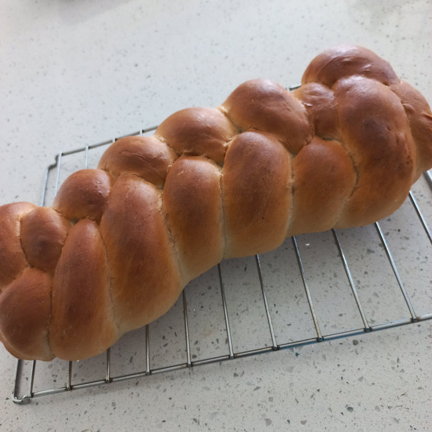Homemade white bread-braid