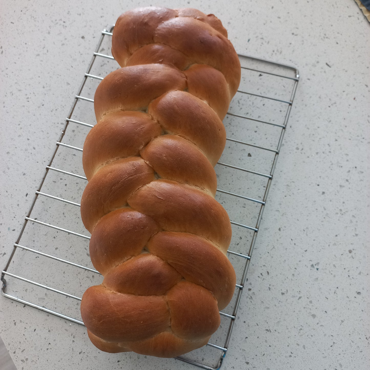 Homemade white bread-braid